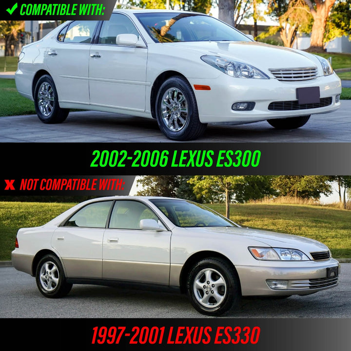 2002 - 2006 Lexus ES300 / ES330 Crystal Clear Lens Front Bumper Side Marker Lights