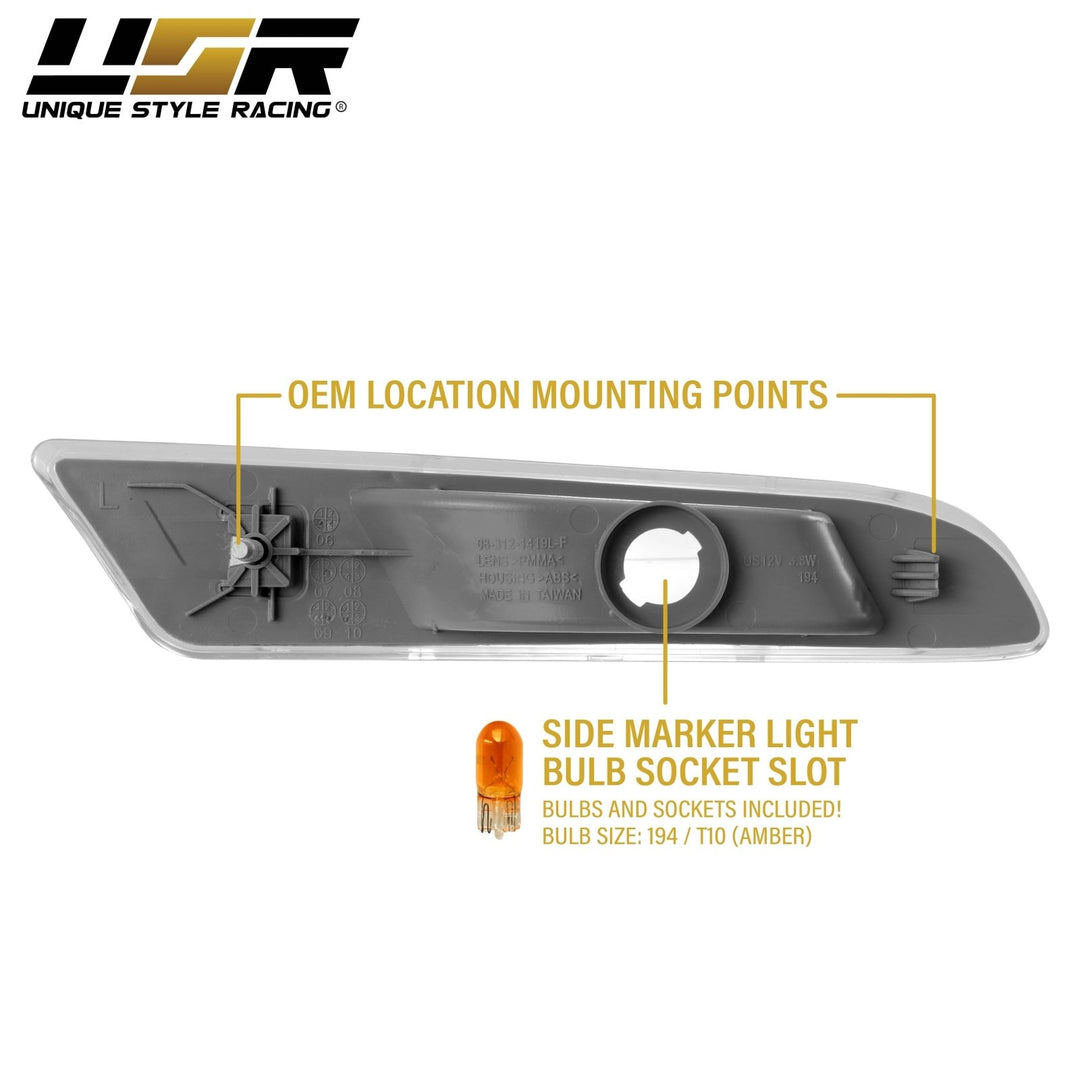 2002 - 2006 Lexus ES300 / ES330 Crystal Clear Lens Front Bumper Side Marker Lights