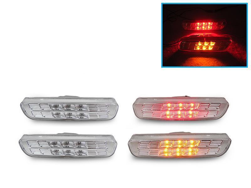 1992 - 2003 Lexus RX300 Clear or Smoke LED Front + Rear Bumper Side Marker Lights
