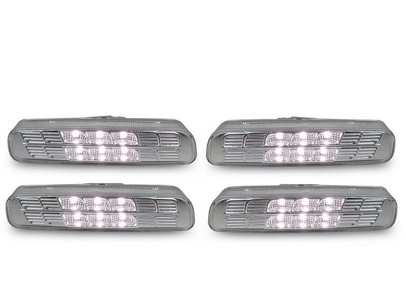 1992 - 2003 Lexus RX300 Clear or Smoke LED Front + Rear Bumper Side Marker Lights