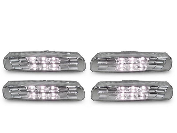 1992 - 2003 Lexus RX300 Clear or Smoke LED Front + Rear Bumper Side Marker Lights