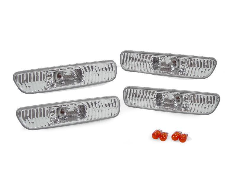 1992 - 2003 Lexus RX300 Crystal Clear Front + Rear Bumper Side Marker Lights