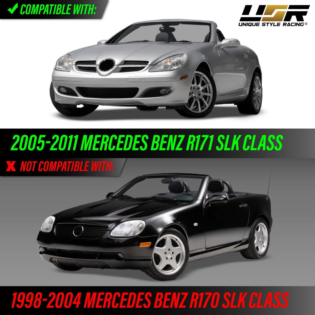2005-2011 Mercedes SLK Class R171 Crystal Clear or Crystal Smoke Front Bumper Side Marker Light

#lens-color_crystal-smoke-lens-with-chrome-amber-bulbs