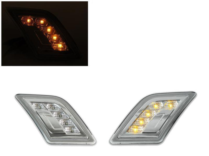 2008 - 2011 Mercedes C Class W204 LED Clear or Smoke Front Bumper Side Marker Light
