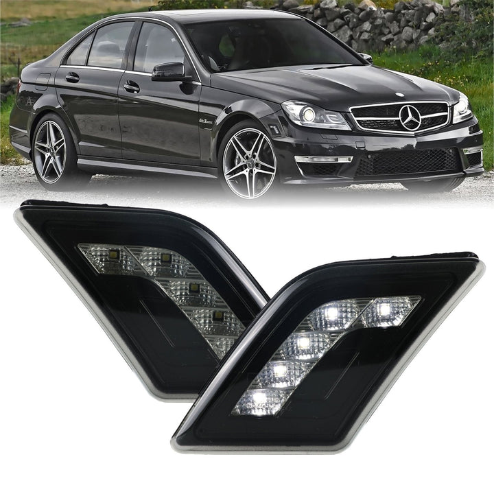 2008 - 2011 Mercedes C Class W204 LED Clear or Smoke Front Bumper Side Marker Light