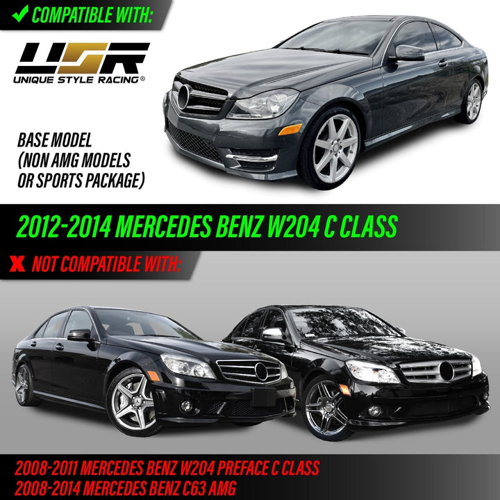 2012 - 2014 Mercedes C Class W204 Crystal Clear or Smoke Front Bumper Side Marker Light

#lens-color_clear-lens
