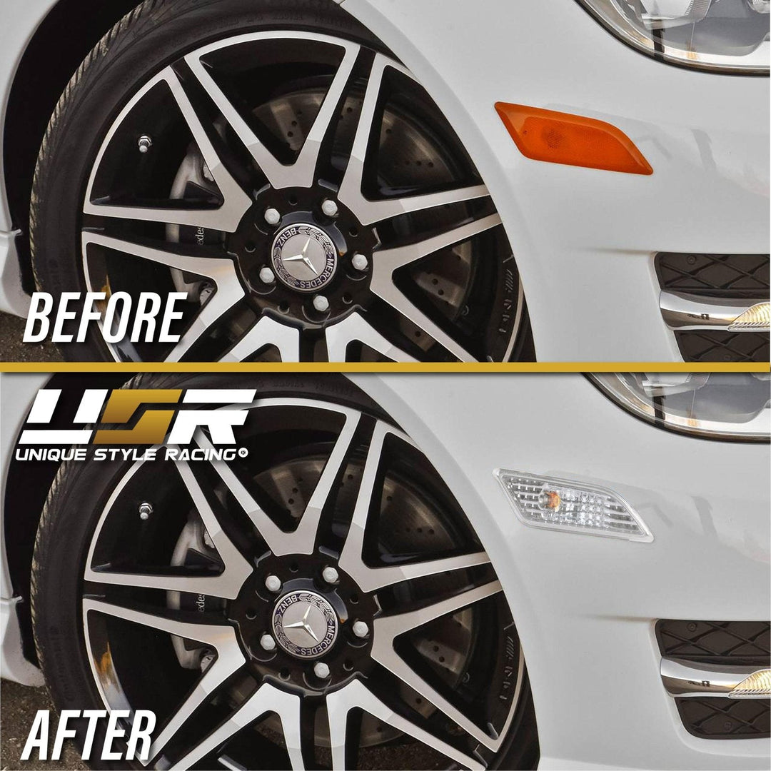 2012 - 2014 Mercedes C Class W204 Crystal Clear or Smoke Front Bumper Side Marker Light

#lens-color_clear-lens