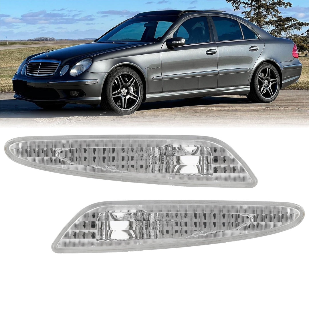 2003 - 2006 Mercedes E Class W211 Clear or Smoke Front Bumper Side Marker Light

#lens-color_clear-lens