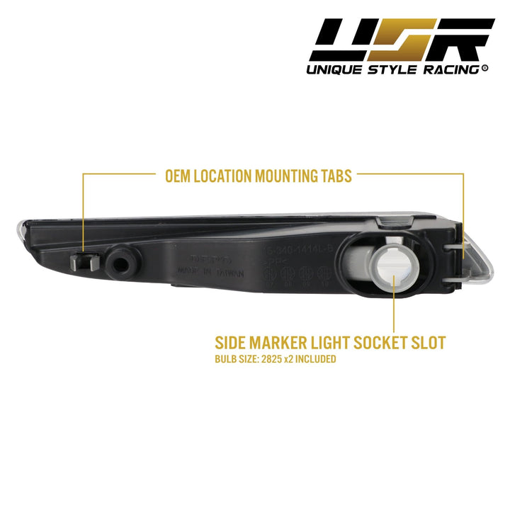 2007-2009 Mercedes E Class W211 Clear or Smoke Front Bumper Side Marker Light

#lens-color_crystal-clear-lens