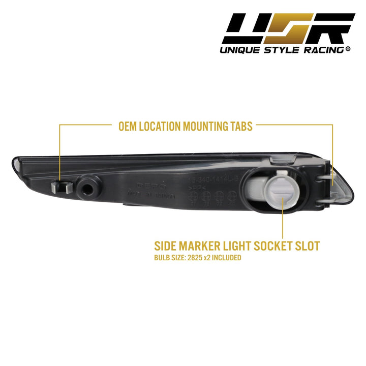 2007-2009 Mercedes E Class W211 Clear or Smoke Front Bumper Side Marker Light

#lens-color_crystal-smoke-lens