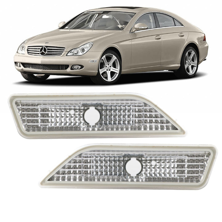 2006 - 2011 Mercedes CLS Class W219 Crystal Clear or Smoke Front Bumper Side Marker Light