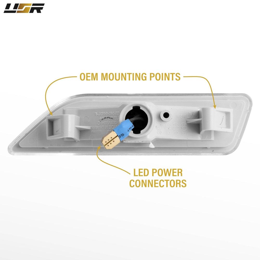 2006 2007 2008 2009 2010 2011 Mercedes CLS Class W219 w 219 Crystal Clear LED Front Bumper Side Marker Light

#lens-color_clear-lens-amber-led