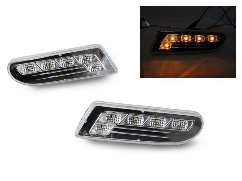 2000 - 2006 Mercedes S Class W220 LED Clear or Smoke Front Bumper Side Marker Light