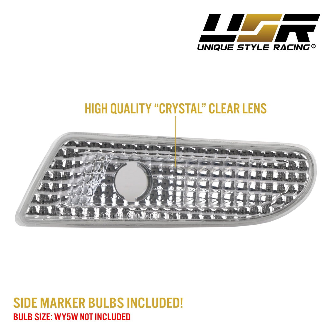 2000-2006 Mercedes S Class W220 Crystal Clear or Smoke Lens Front Bumper Side Marker Light

#lens-color_clear-lens