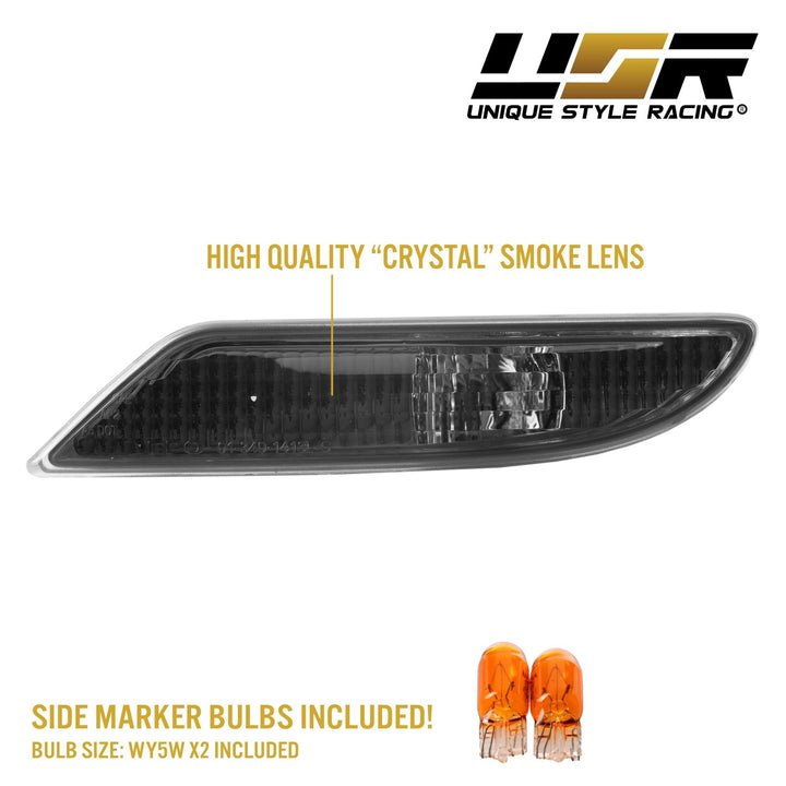 2007-2009 Mercedes S Class W221 Non AMG Crystal Clear or Smoke Bumper Side Marker Light

#lens-color_smoke-lens