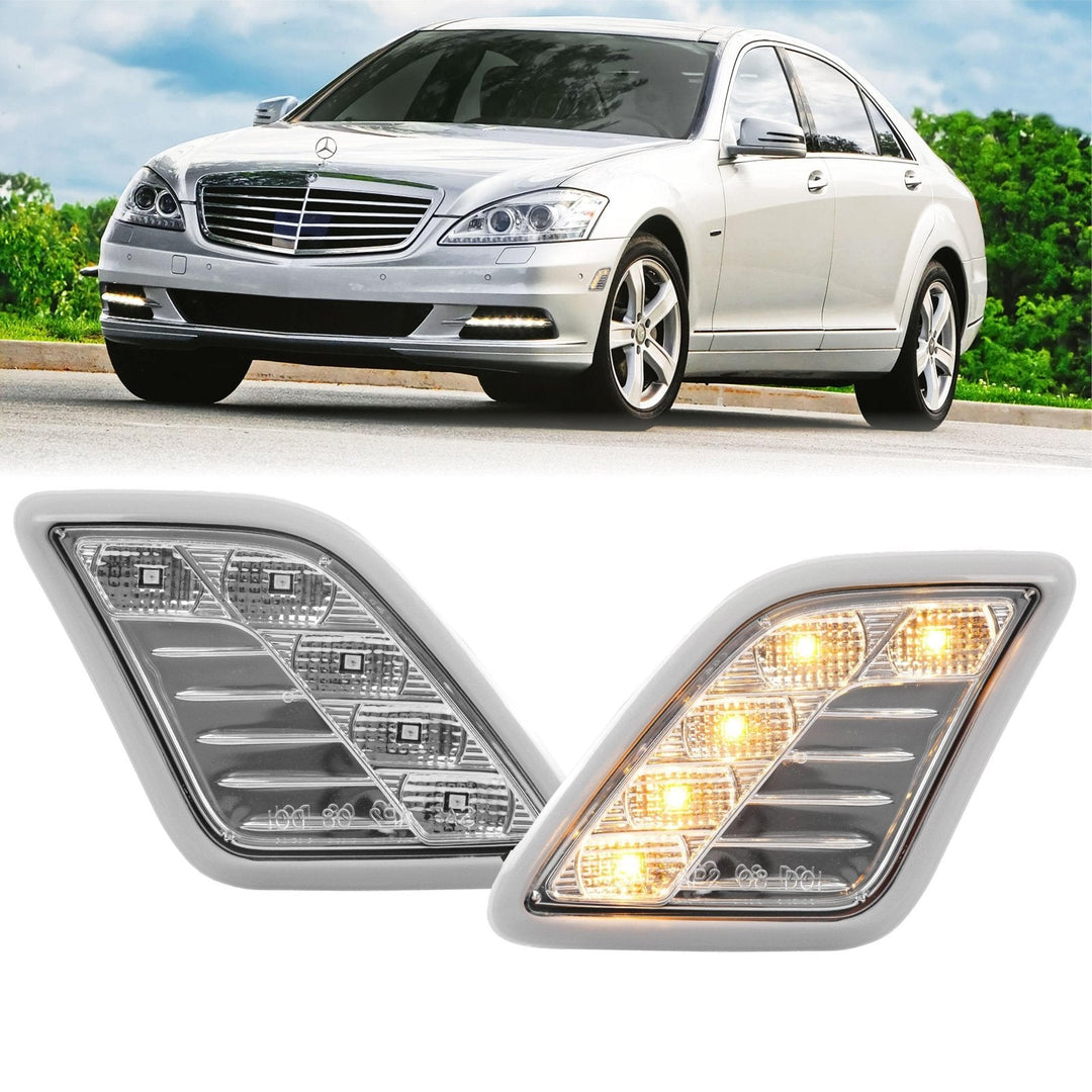 2010 - 2013 Mercedes S Class W221 LED Clear or Smoke Bumper Side Marker Light