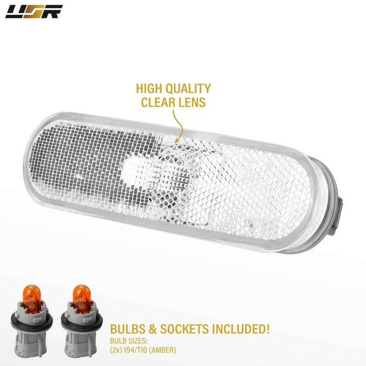 1990-1997 Mazda 323 / Protege Clear Lens Front Bumper Side Marker Lights