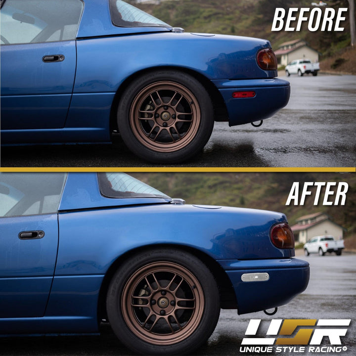 1990 - 1997 Mazda Miata MX5 Clear or Smoke Lens Front + Rear 4PC Bumper Side Marker Lights