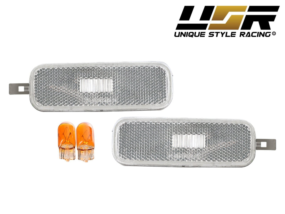 1993 - 1997 Nissan Altima / 1989 - 1994 Nissan 240SX S13 Front Clear Bumper Side Marker Lights