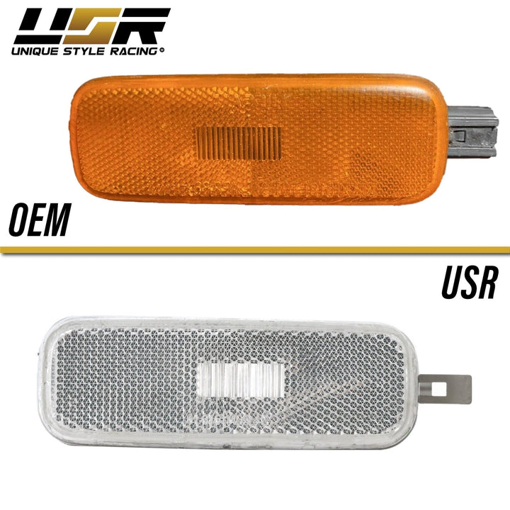 1993 - 1997 Nissan Altima / 1989 - 1994 Nissan 240SX S13 Front Clear Bumper Side Marker Lights