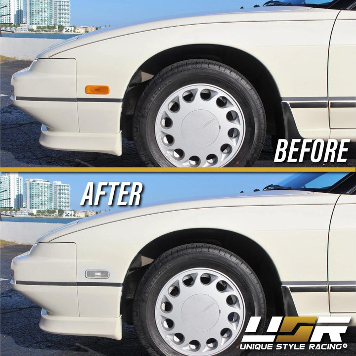 1993 - 1997 Nissan Altima / 1989 - 1994 Nissan 240SX S13 Front Clear Bumper Side Marker Lights