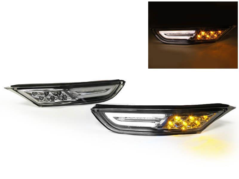2009 - 2019 Nissan GTR / GTR R35 Amber/White LED Light Bar Clear or Smoke Front Bumper Side Marker Light