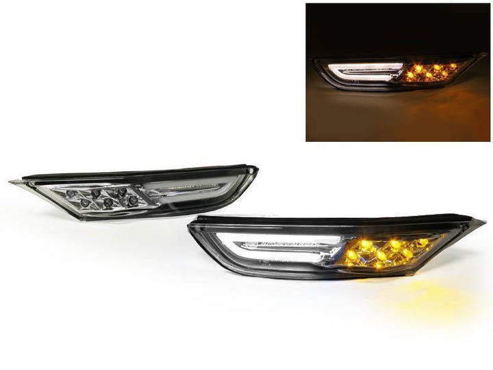 2009 - 2019 Nissan GTR / GTR R35 Amber/White LED Light Bar Clear or Smoke Front Bumper Side Marker Light