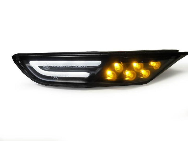 2009 - 2019 Nissan GTR / GTR R35 Amber/White LED Light Bar Clear or Smoke Front Bumper Side Marker Light