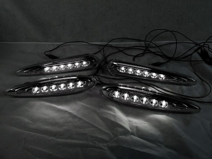 2000 - 2003 Nissan Maxima Clear or Smoke Front + Rear LED Bumper Side Maker Lights