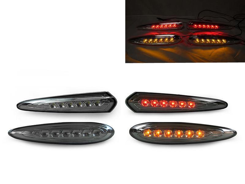 2000 - 2003 Nissan Maxima Clear or Smoke Front + Rear LED Bumper Side Maker Lights