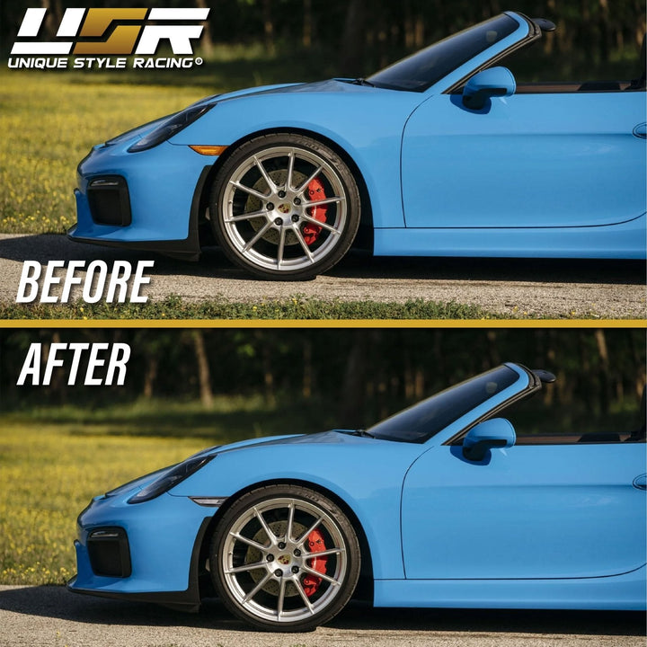 2012 - 2019 Porsche Carrera 911 / 2013 - 2020 Porsche Boxster / 2014 - 2020 Porsche Cayman 981/718 EURO Style Amber LED Clear Front Bumper Side Marker Light