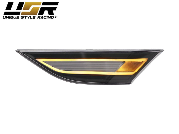 2012 - 2019 Porsche Carrera 911 / 2013 - 2020 Porsche Boxster / 2014 - 2020 Porsche Cayman 981/718 EURO Style Amber LED Clear Front Bumper Side Marker Light