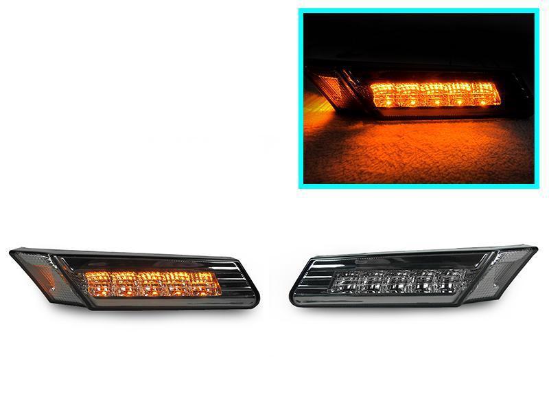 2005 - 2012 Porsche 911 Carrera 997 / 2006 - 2008 Cayman 987 / 2005 - 2008 Boxster 987 LED Clear or Smoke Front Bumper Side Marker Light