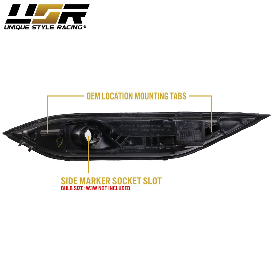 2011 - 2014 Porsche Cayenne 958 Euro CLEAR WhiteOut Front Bumper Side Marker Light