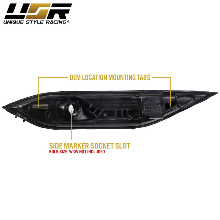 2011 - 2014 Porsche Cayenne 958 Euro CLEAR WhiteOut Front Bumper Side Marker Light