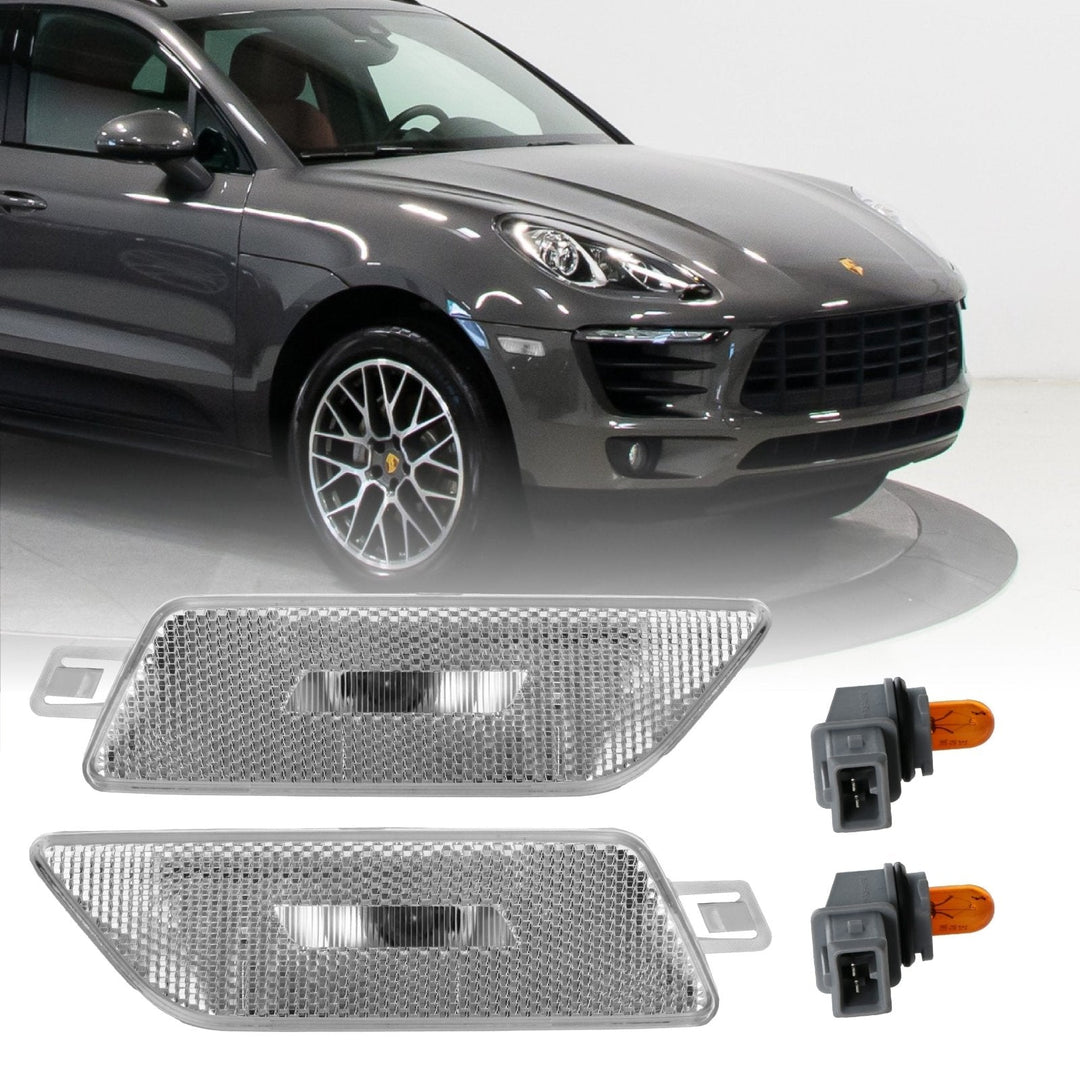 2014 - 2019 Porsche Macan OE Frost Lens Clear or Smoke Front Bumper Side Marker Light