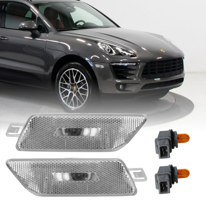 2014 - 2019 Porsche Macan OE Frost Lens Clear or Smoke Front Bumper Side Marker Light