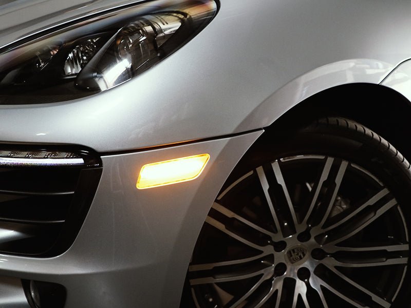 2014 - 2019 Porsche Macan USR LED Clear OR Smoke Front Amber LED Bumper Side Marker Light

#lens-color_clear-lens