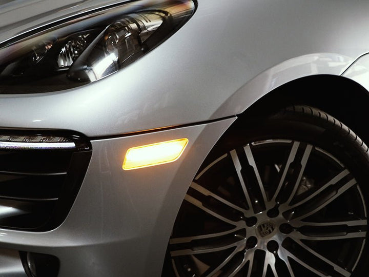 2014 - 2019 Porsche Macan USR LED Clear OR Smoke Front Amber LED Bumper Side Marker Light

#lens-color_clear-lens