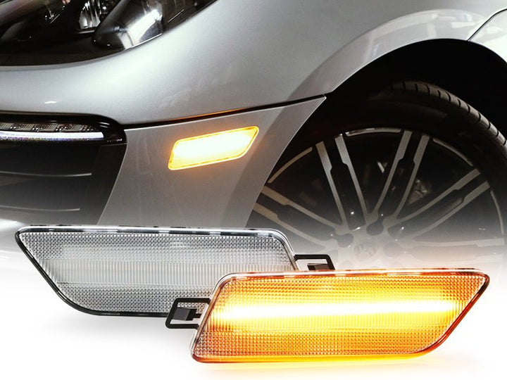 2014 - 2019 Porsche Macan USR LED Clear OR Smoke Front Amber LED Bumper Side Marker Light

#lens-color_clear-lens