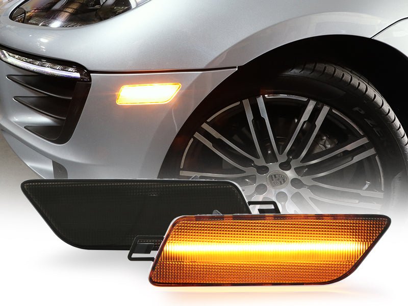 2014 - 2019 Porsche Macan USR LED Clear OR Smoke Front Amber LED Bumper Side Marker Light

#lens-color_smoke-lens