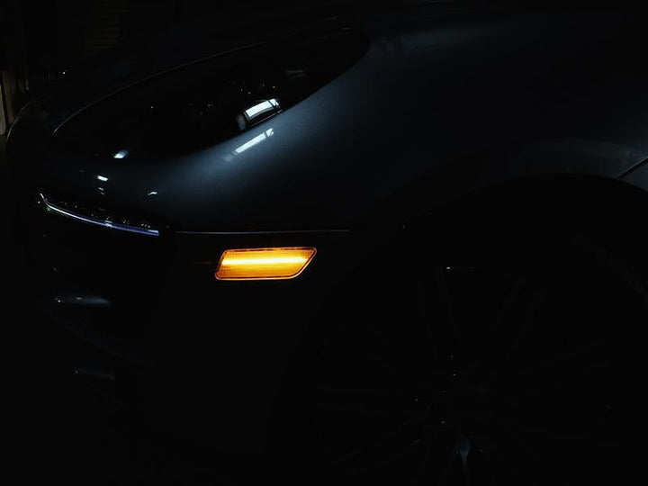 2014 - 2019 Porsche Macan USR LED Clear OR Smoke Front Amber LED Bumper Side Marker Light