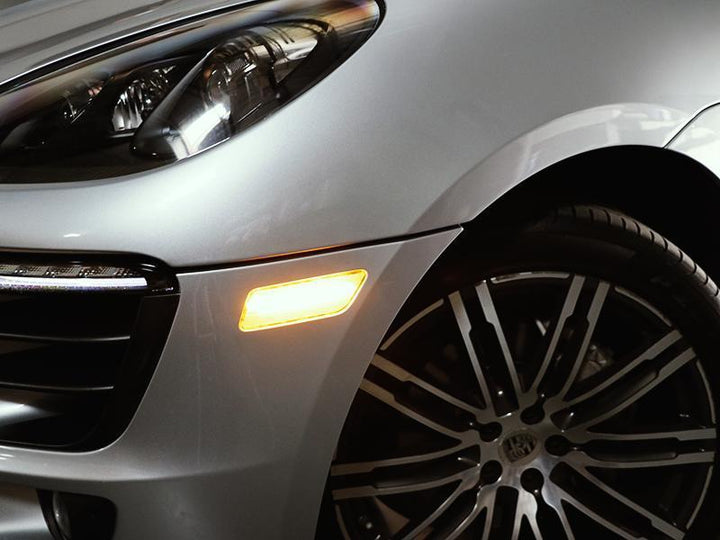 2014 - 2019 Porsche Macan USR LED Clear OR Smoke Front Amber LED Bumper Side Marker Light