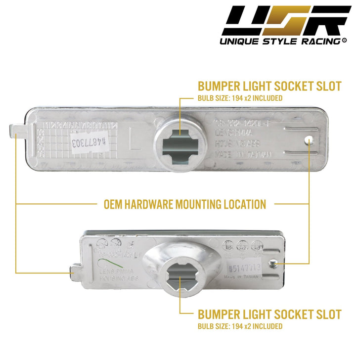1998-2002 Pontiac Firebird / Trans Am Front + Rear Clear or Smoke Bumper Side Marker Lights