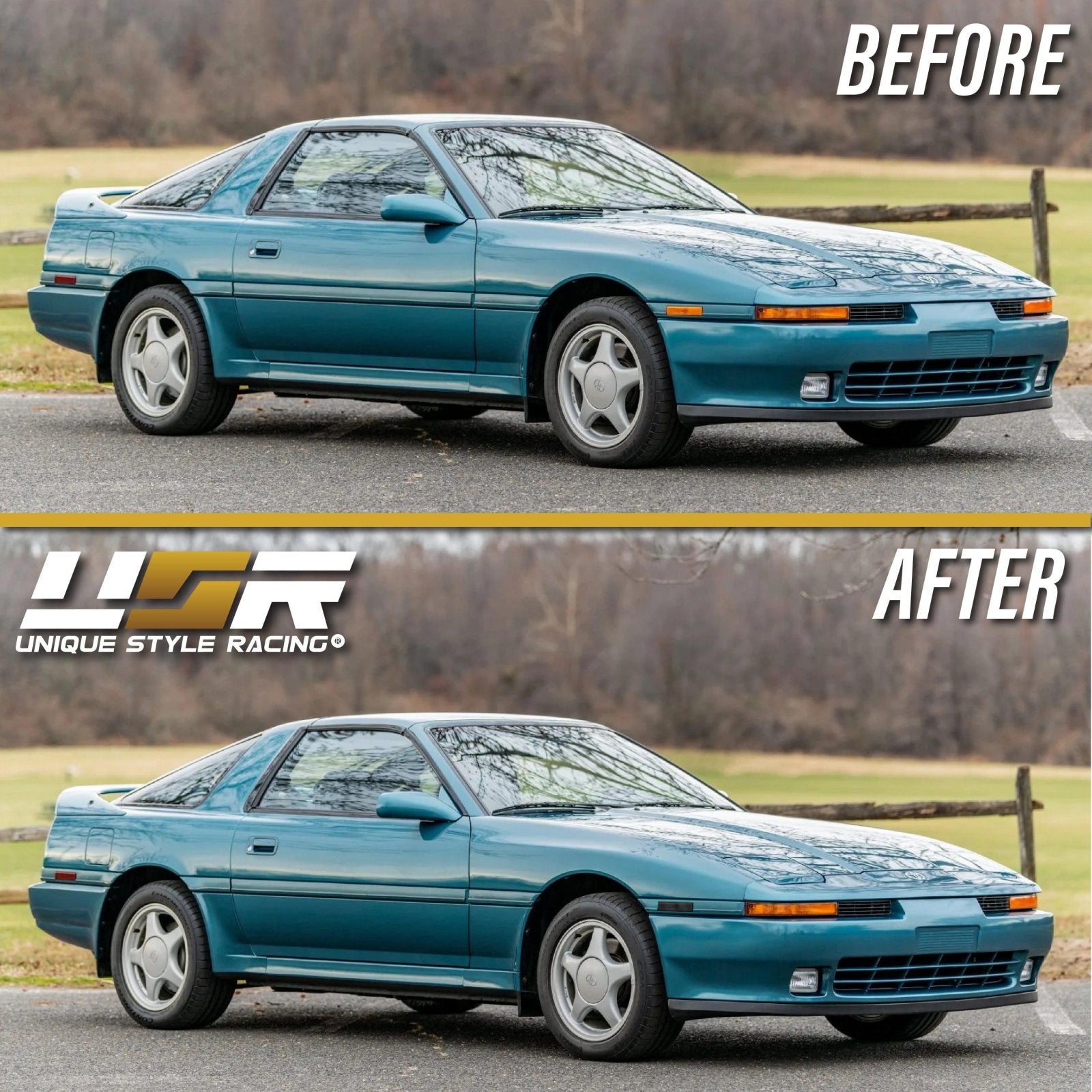 1994-1992 Toyota Supra Mk.3 Clear or Smoke Front Bumper Side