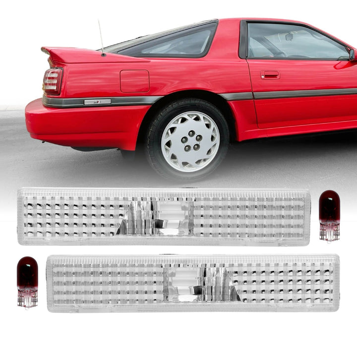 1986 1987 1988 1989 1990 1991 1992 Toyota Supra Mk.3 mk3 mk 3 Clear or Smoke Rear Bumper Side Marker Lights

#lens-color_clear-lens