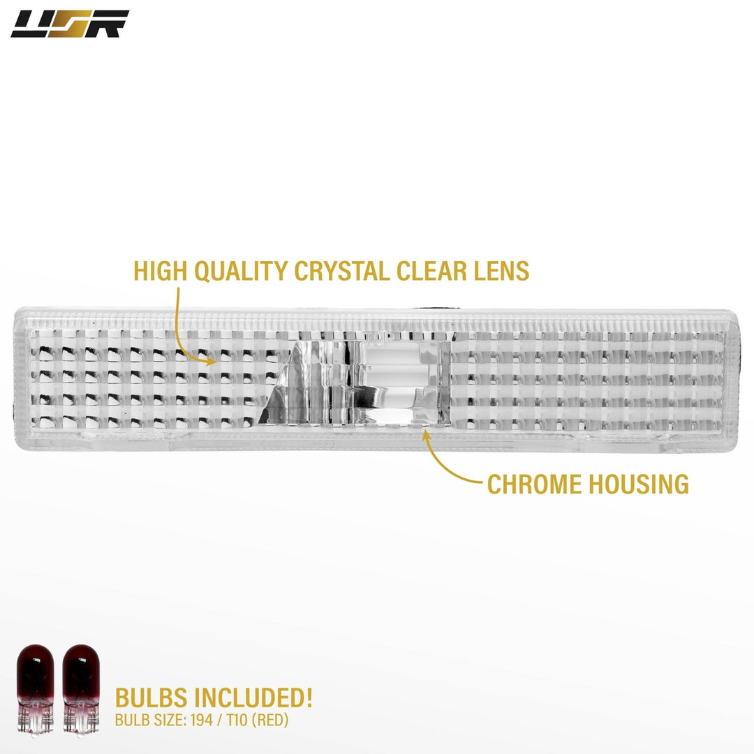1986 1987 1988 1989 1990 1991 1992 Toyota Supra Mk.3 mk3 mk 3 Clear or Smoke Rear Bumper Side Marker Lights

#lens-color_clear-lens