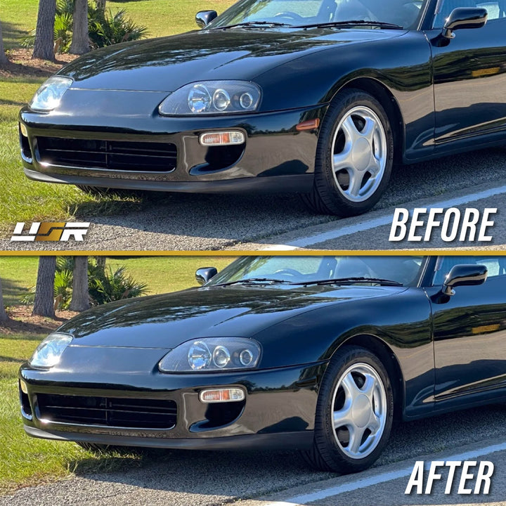 1997-1998 Toyota Supra Mk.4 IV Smoke Lens Front Bumper Side Marker Lights