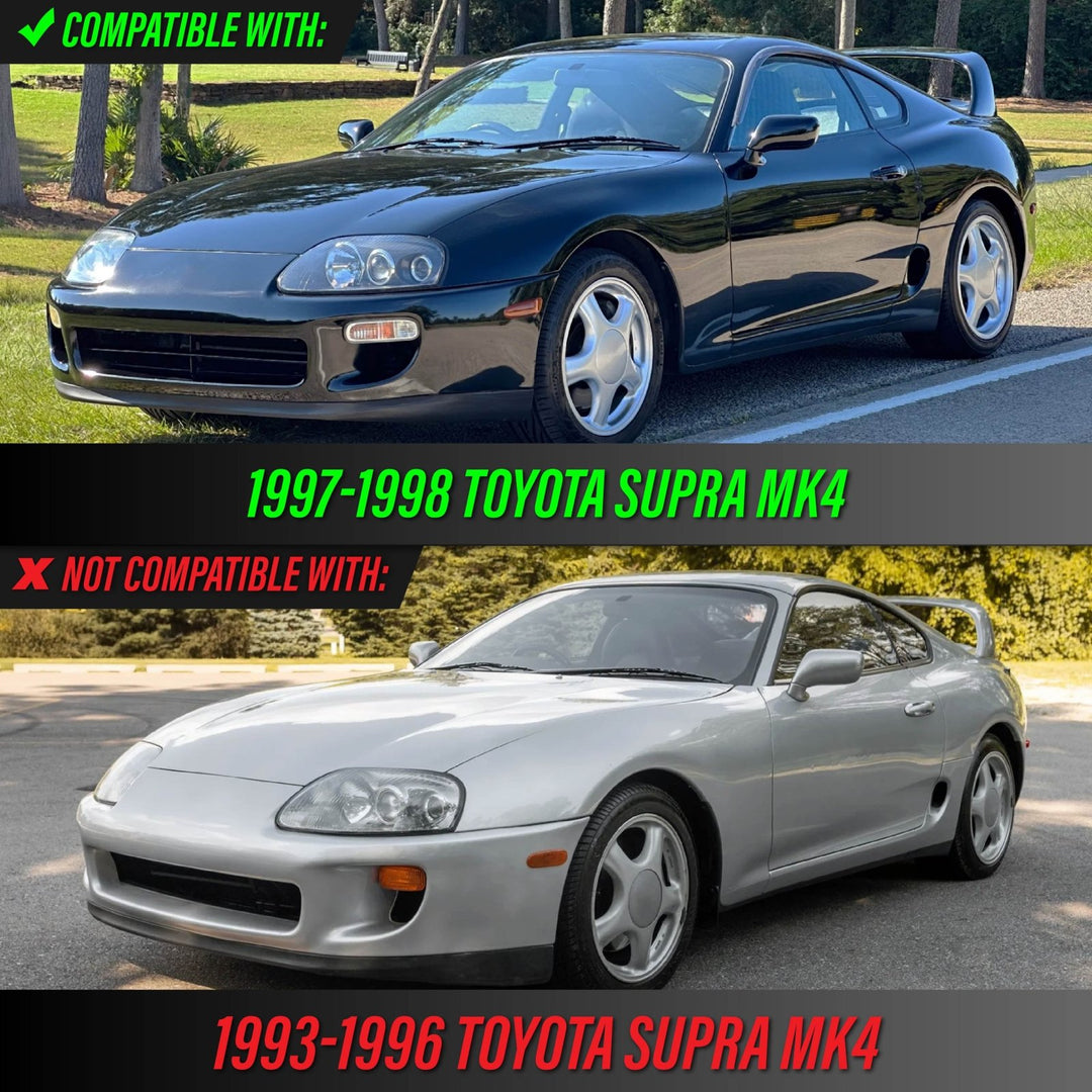 1997-1998 Toyota Supra Mk.4 IV Smoke Lens Front Bumper Side Marker Lights