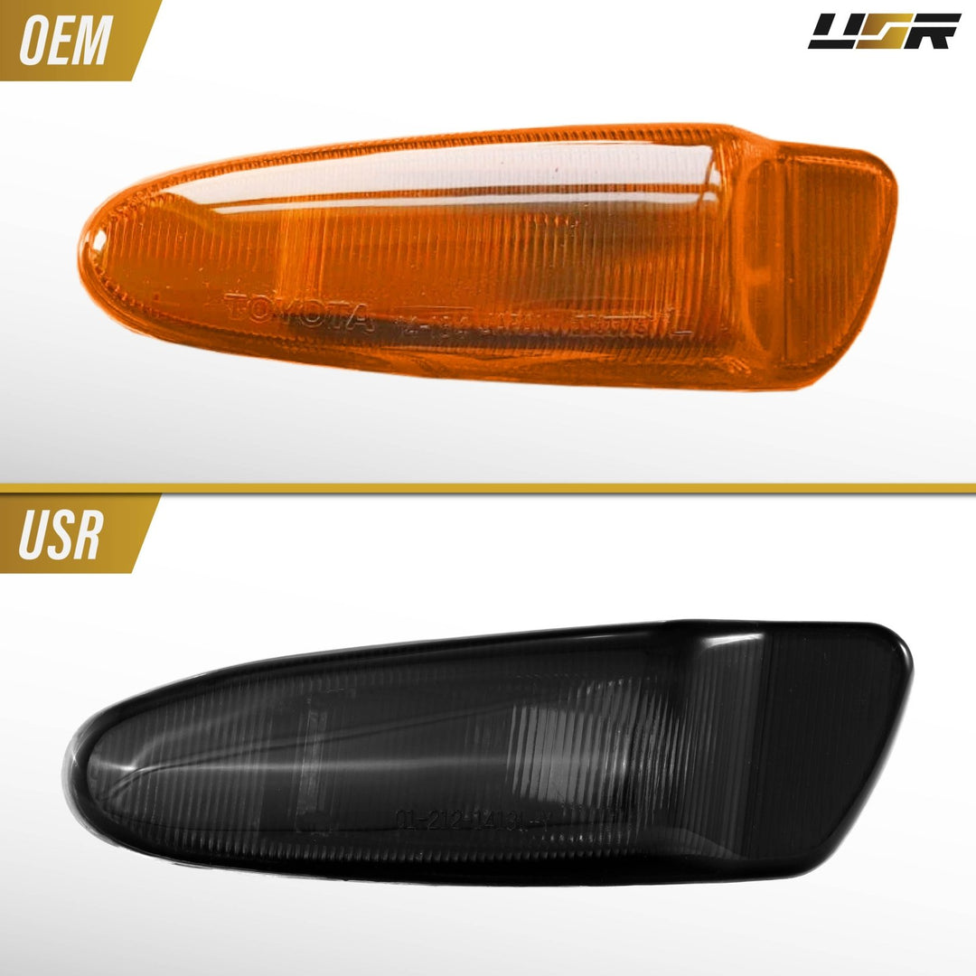 1997-1998 Toyota Supra Mk.4 IV Smoke Lens Front Bumper Side Marker Lights